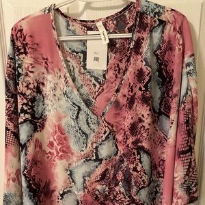 NWT TWENTY TEN SNAKE PRINT BOUTIQUE TOP OR COVERUP SIZE LARGE